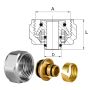 ŁĄCZNIK ZACISKOWY DO RUR PEX 3/4x16 DIAMOND - 4