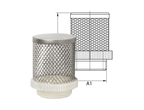KOSZ SSĄCY DO ZAWORU ZWROTNEGO 1" MOSIĄDZ DIAMOND - 3
